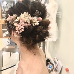 ハワイウェディングフォト~ドライフラワーヘアピース~